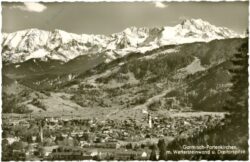 garmisch partenkirchen, mit wettersteinwand u. dreitorspitze