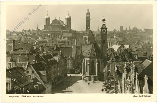 augsburg, blick vom jakobertor