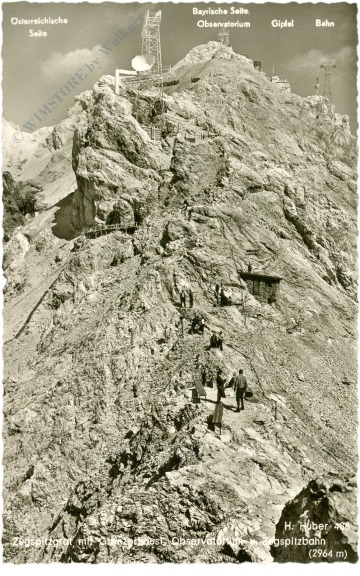 zugspitzgrat, mit grenzhaus, observatorium