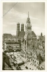 münchen, rathaus mit frauenkirche
