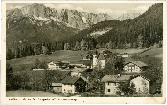 au bei berchtesgaden, mit dem untersberg