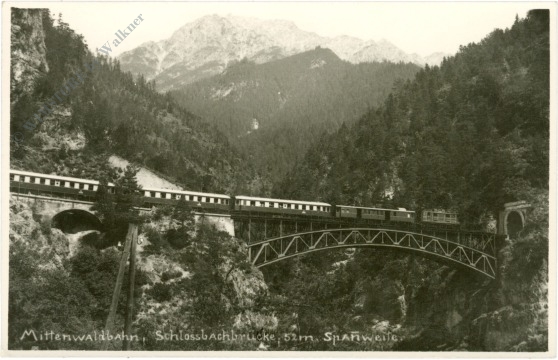 mittenwald, mittenwaldbahn, schlossbachbrücke mittenwald, mittenwaldbahn, schlossbachbrücke