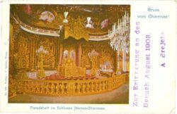 herrenchiemsee, schloss, paradebett