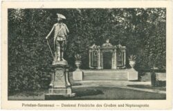 potsdam, sanssouci, denkmal friedrichs des großen und neptunsgrotte