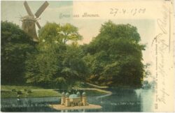bremen, gruss aus, wallpartie mit windmühle
