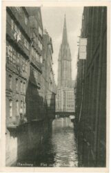 hamburg, flet mit nikolaikirche