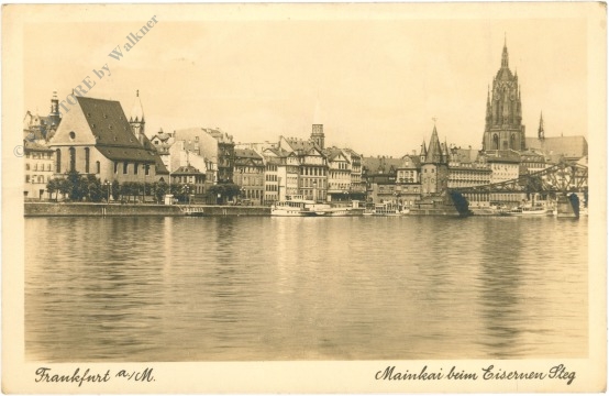 frankfurt am main, mainkai beim eisernen steg