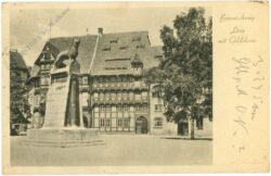 braunschweig, löwe mit gildehaus