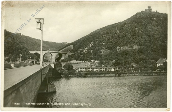 hagen, inselrestaurant mit stausee und hohensyburg
