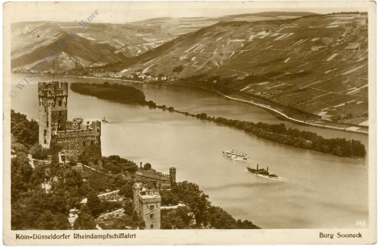 köln, düsseldorfer rheindampfschifffahrt, burg sooneck