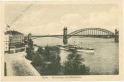 bonn, rheinanlagen mit rheinbrücke