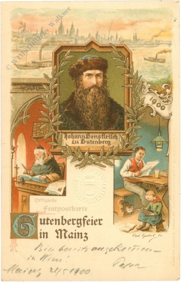 mainz, gutenbergfeier 1900 mainz, gutenbergfeier 1900