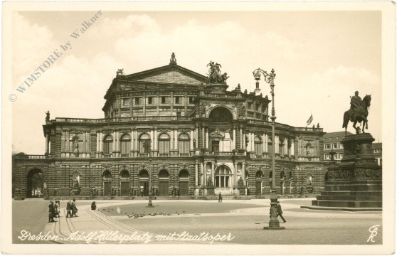 dresden, a. hitler platz mit staatsoper