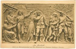 dresden, der abschied relief am national denkmal auf dem niederwald