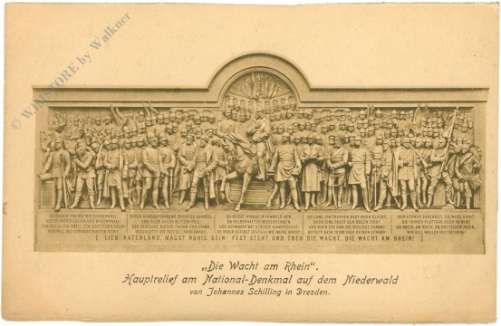 dresden, die wacht am rhein hauptrelief am national denkmal auf dem niederwald