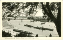 lauenburg, elbe, blick vom schlossgarten