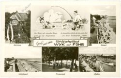 föhr, nordseebad wyk, multiansicht