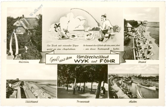 föhr, nordseebad wyk, multiansicht
