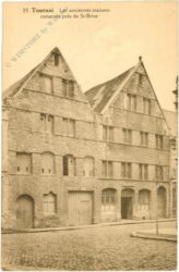tournai, die alten römischen häuser in der nähe von st. brice