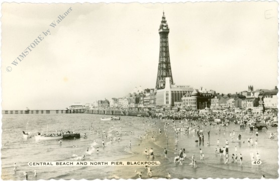 blackpool, central beach and north pier