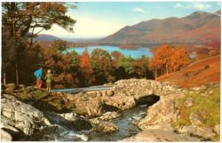 derwentwater, ashness bridge and skiddaw