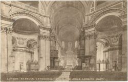 london, st. paul's cathedral, choir and aisle looking east