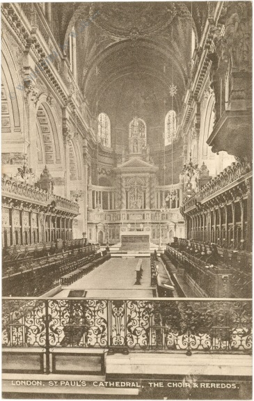 london, st. paul's cathedral, the choir & reredos