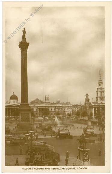 london, nelson's column and trafalgar square