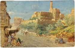 jerusalem, blick auf die davidsburg von der jaffastraße aus