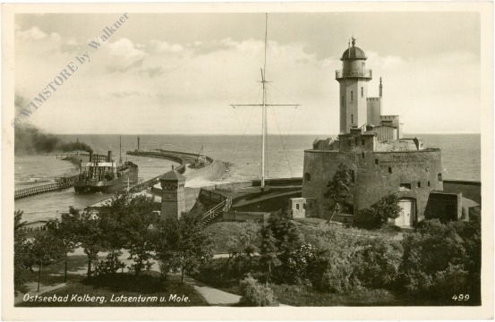 ostseebad, kolberg, lotsenturm und mole