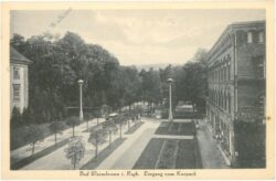 bad warmbrunn i. rsbg., eingang zum kurpark