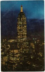 new york, new york city, empire state building at night