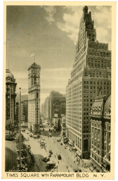 new york, new york city, times square with paramount bldg.
