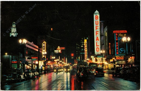 new york, buffalo, after dark