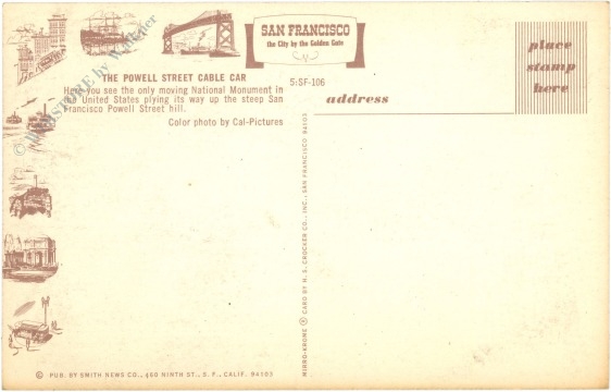 kalifornien, san francisco, the powell street cable car