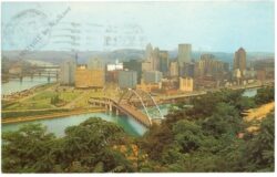 pennsylvania, pittsburgh, golden triangle from mt. washington