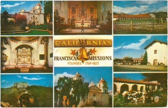 kalifornien, franciscan missions, multiansicht