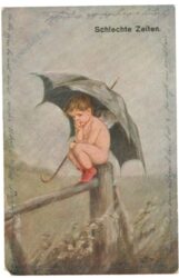 kind unter dem regenschirm schlechte zeiten