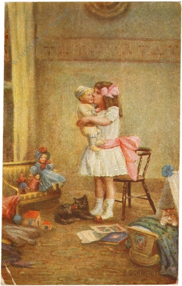 mädchen mit puppe