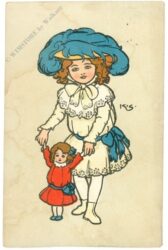 mädchen mit puppe