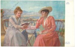 zwei damen auf der terrasse