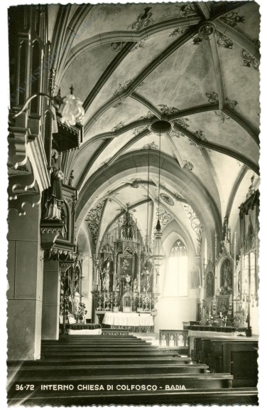 badia, interno chiesa di colfosco badia, interno chiesa di colfosco