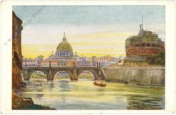 rom (roma), ponte e castello s. angelo, s. pietro