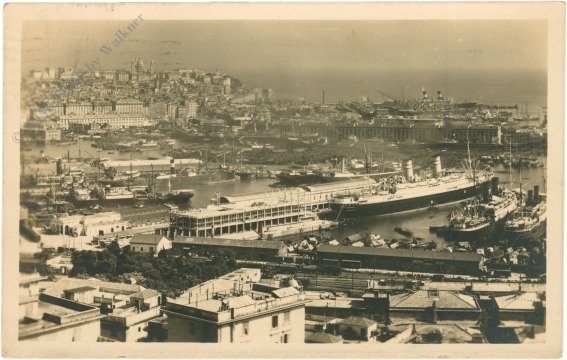 genua (genova), panorama und hafen