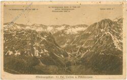 plöcknergebiet, kl. pal, cellon u. plöckenpass