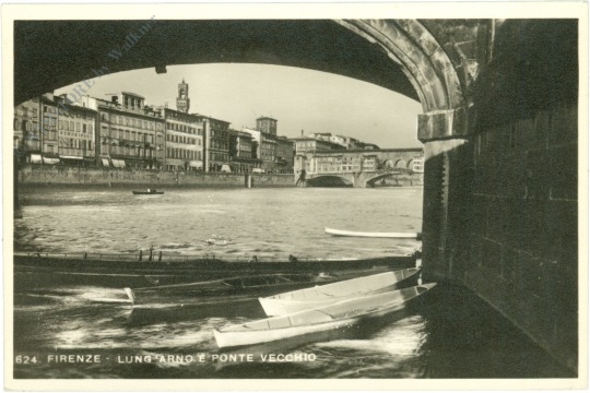 florenz, lung'arno e ponte vecchio