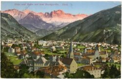 bozen, und gries mit dem rosengarten
