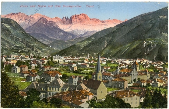 bozen, und gries mit dem rosengarten bozen, und gries mit dem rosengarten