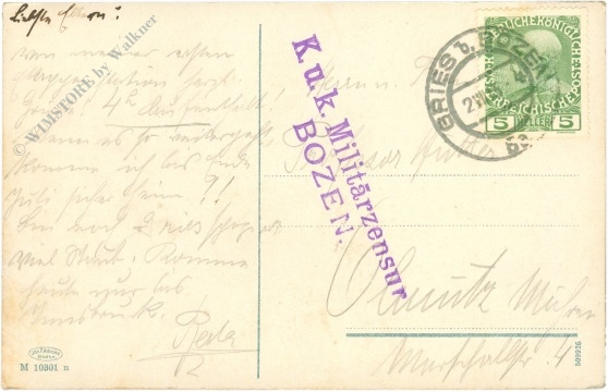 bozen, oswald promenade mit latemar