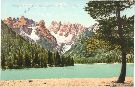 dürrensee, mit monte cristallo u. piz popena